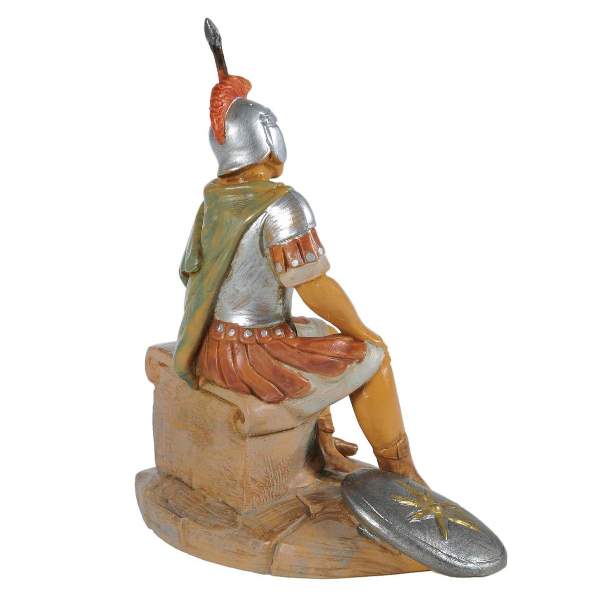Statua cm.12 Soldato Romano Seduto con Fuoco | Fontanini