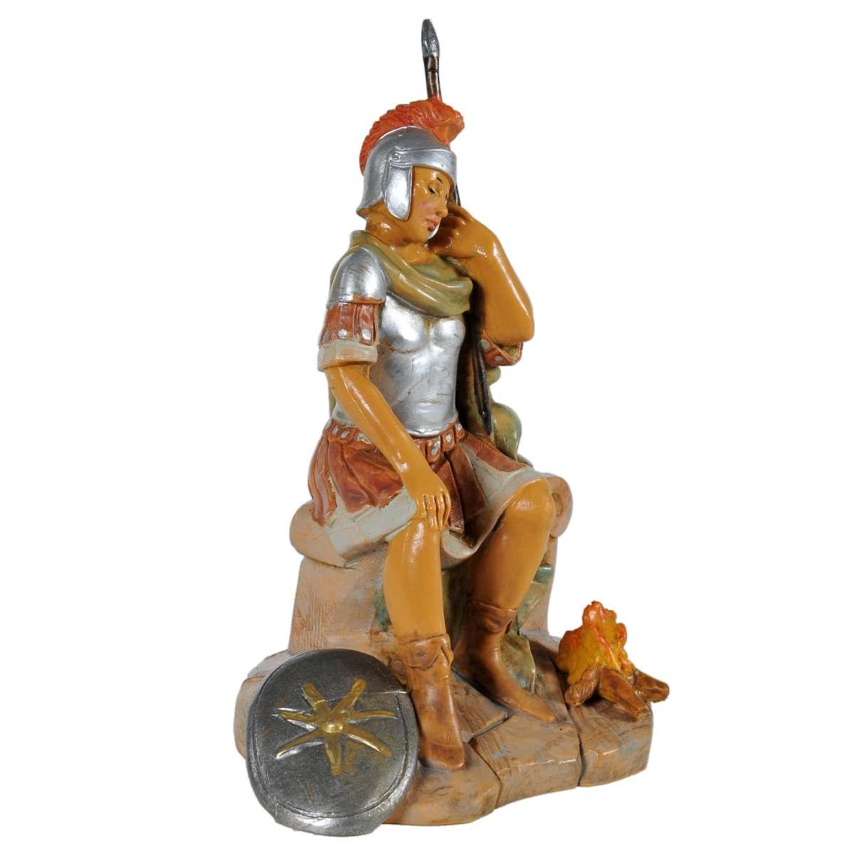 Statua cm.12 Soldato Romano Seduto con Fuoco | Fontanini