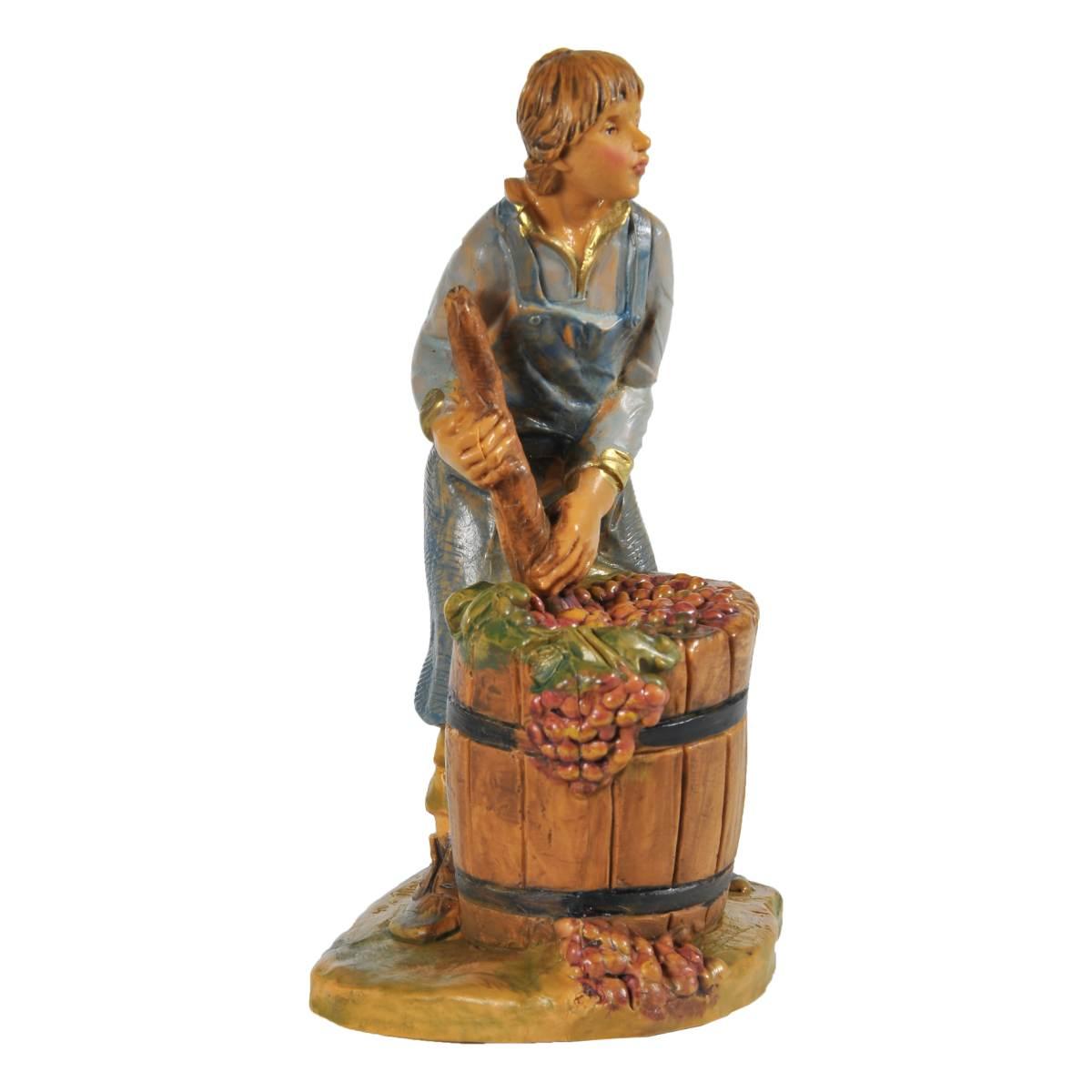 Statua cm.12 Ragazzo che Pigia Uva | Fontanini