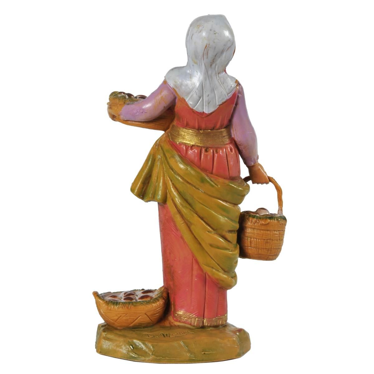 Statua cm.12 Dahlia Donna con tre Cesti | Fontanini