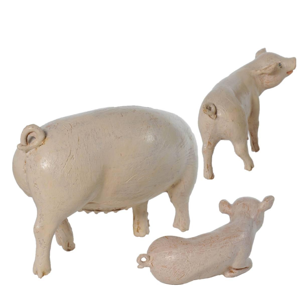 Statua cm.19 Maiali Set pz.3 | Fontanini