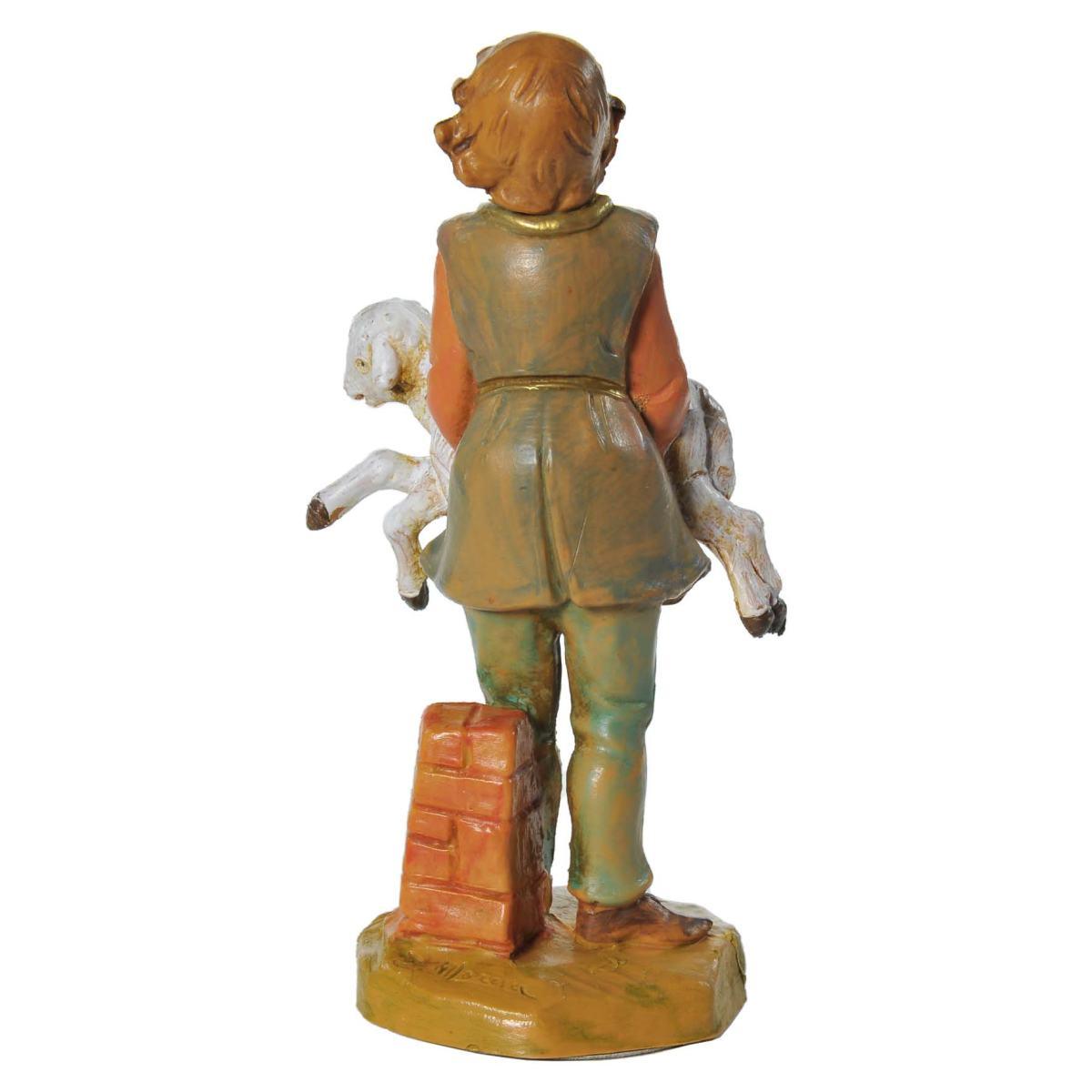Statua cm.12 Ari Giovane con Pecora in Braccio | Fontanini