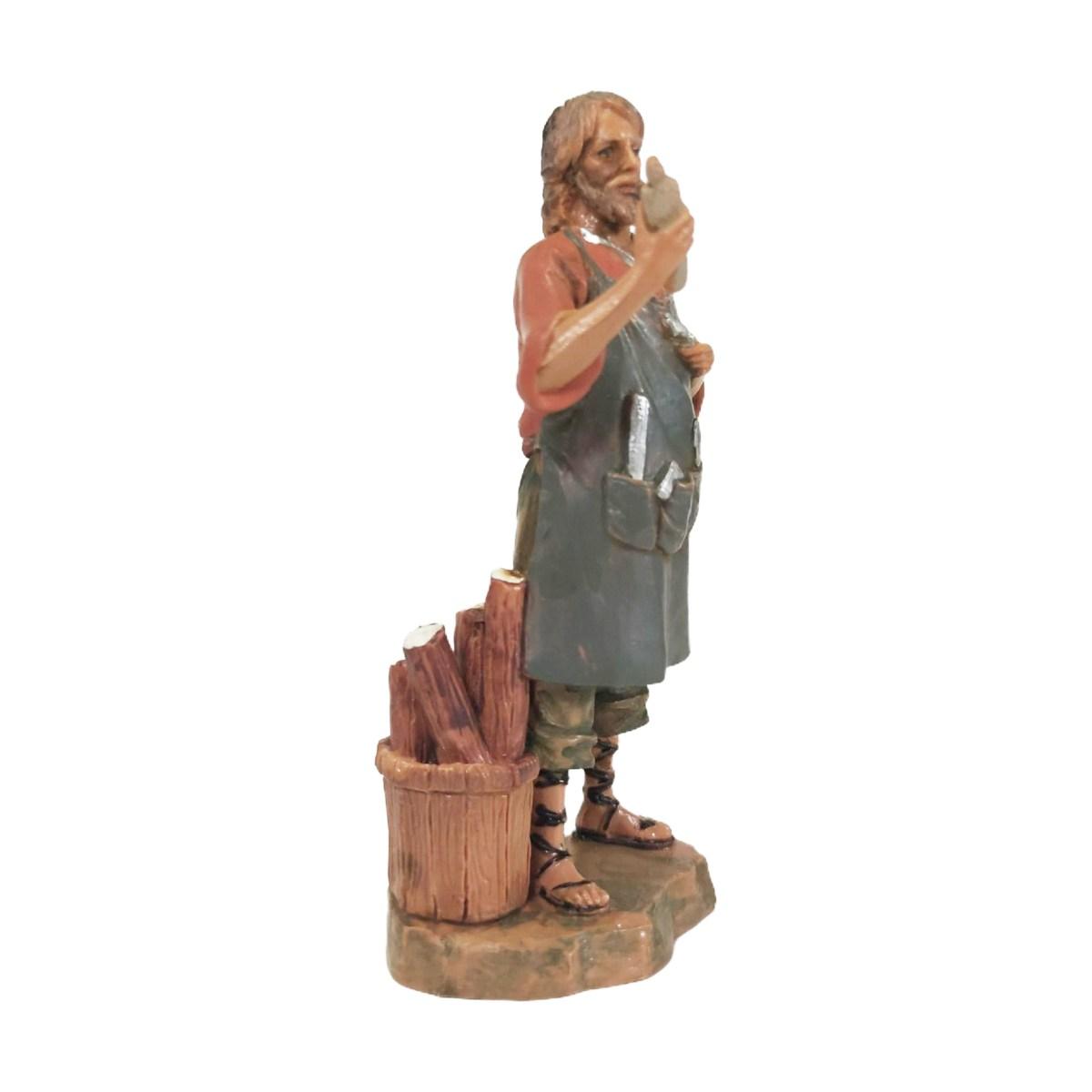 Statua presepe 12 cm scultore del legno