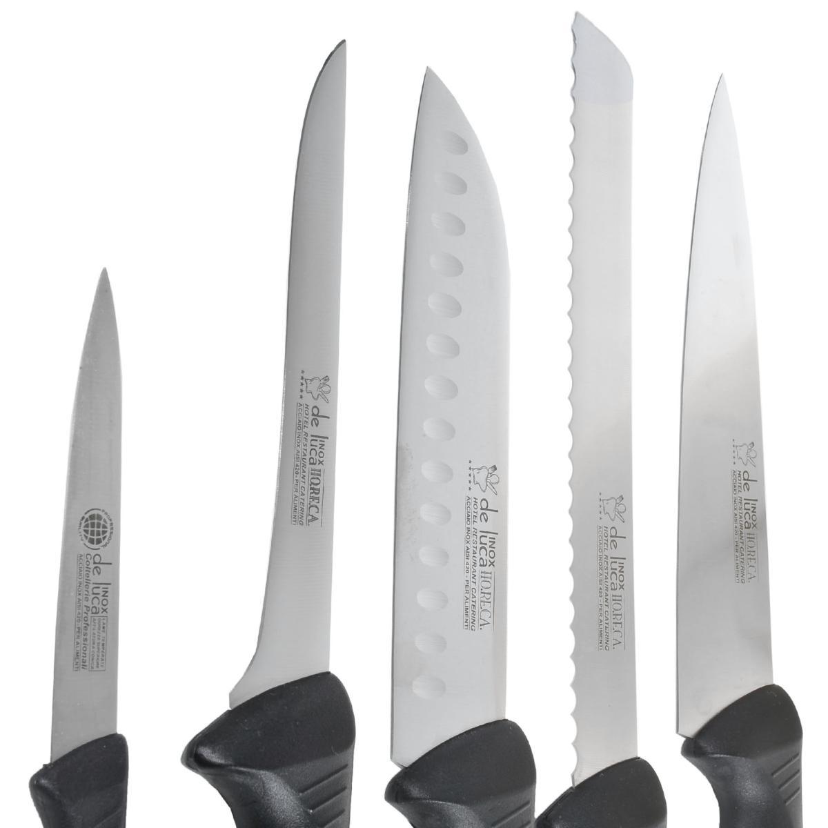Ceppo Coltelli De Luca Legno pz.5 | De Luca