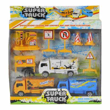 Gioco Automezzi Lavoro Super Truk Set pz.10 |Mazzeo