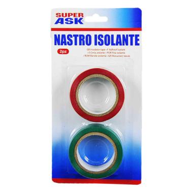 Nastro Adesivo Isolante pz.2 Verde Rosso | M2 Store