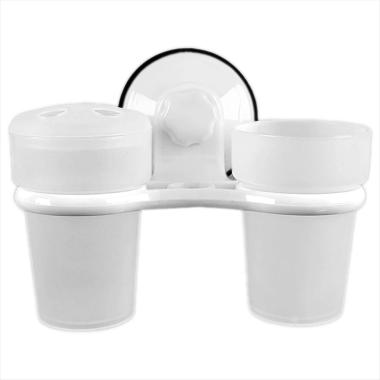 Porta Spazzolini e Dentifricio con Ventosa | Rilux