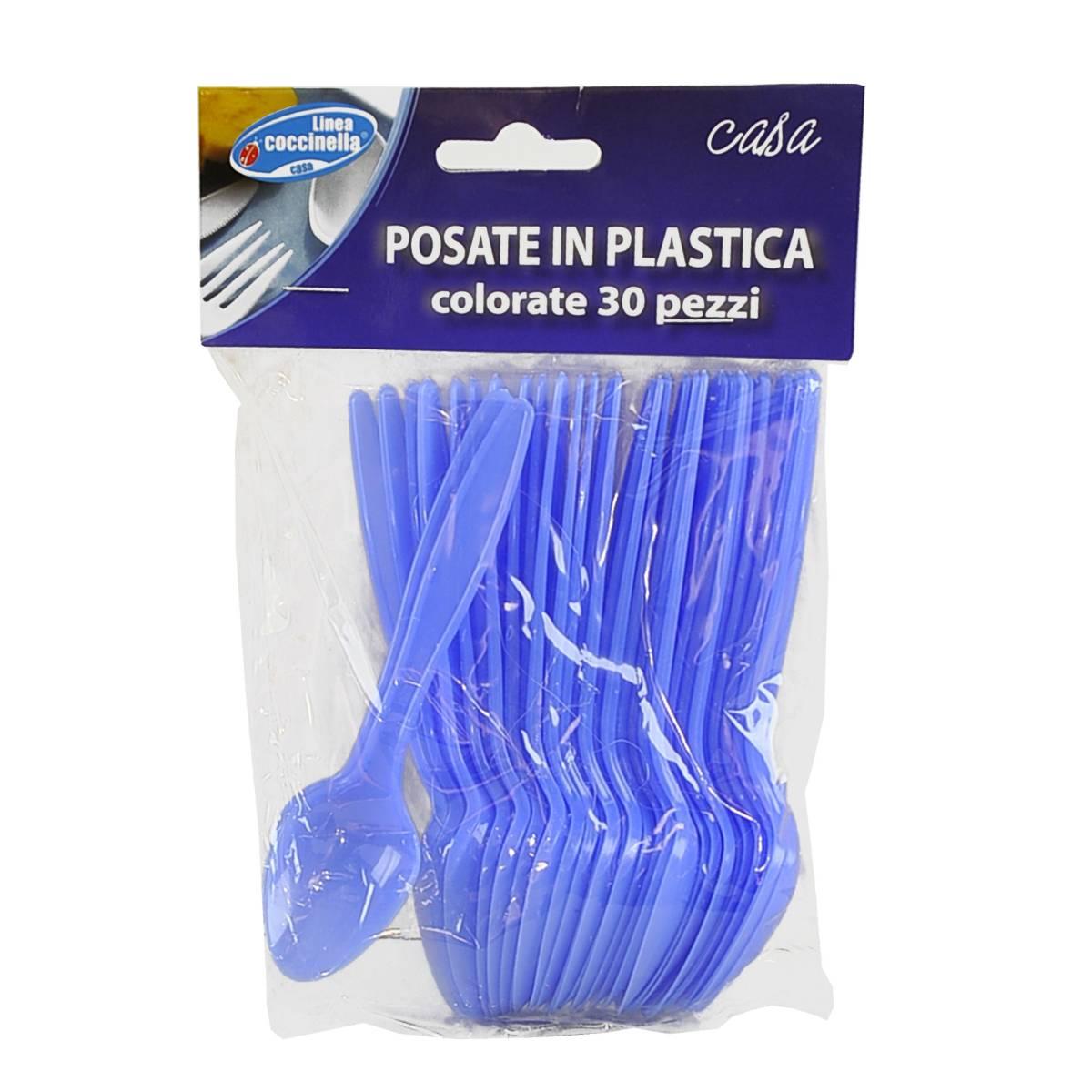 Posate Party Cucchiaino PVC Set pz.30 Azzurro |M2 Store