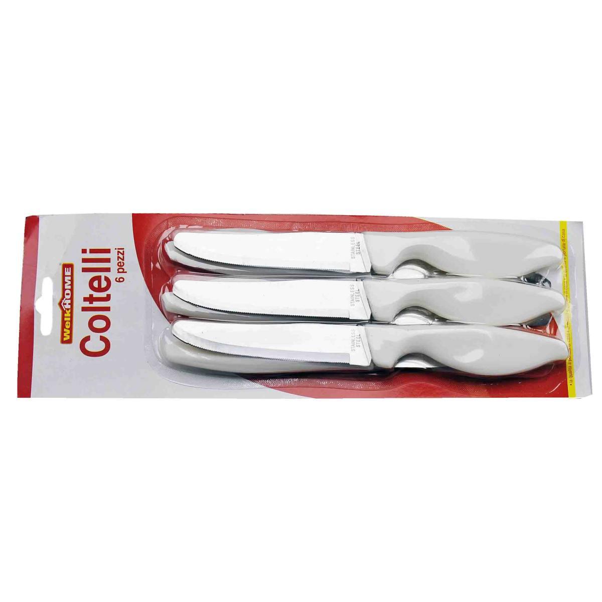 Coltelli Tavola Set pz.6 Welk Home Bianco 3 Colori | M2 Store