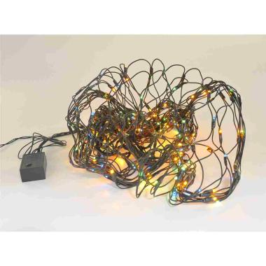 Mantello 320 Miniluci Multicolor a Rete con Anello