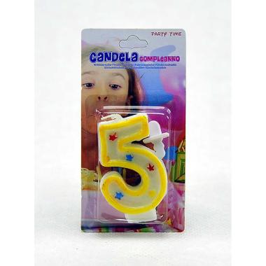 Candelina Compleanno N.5 3 Colori |Carnival Toys