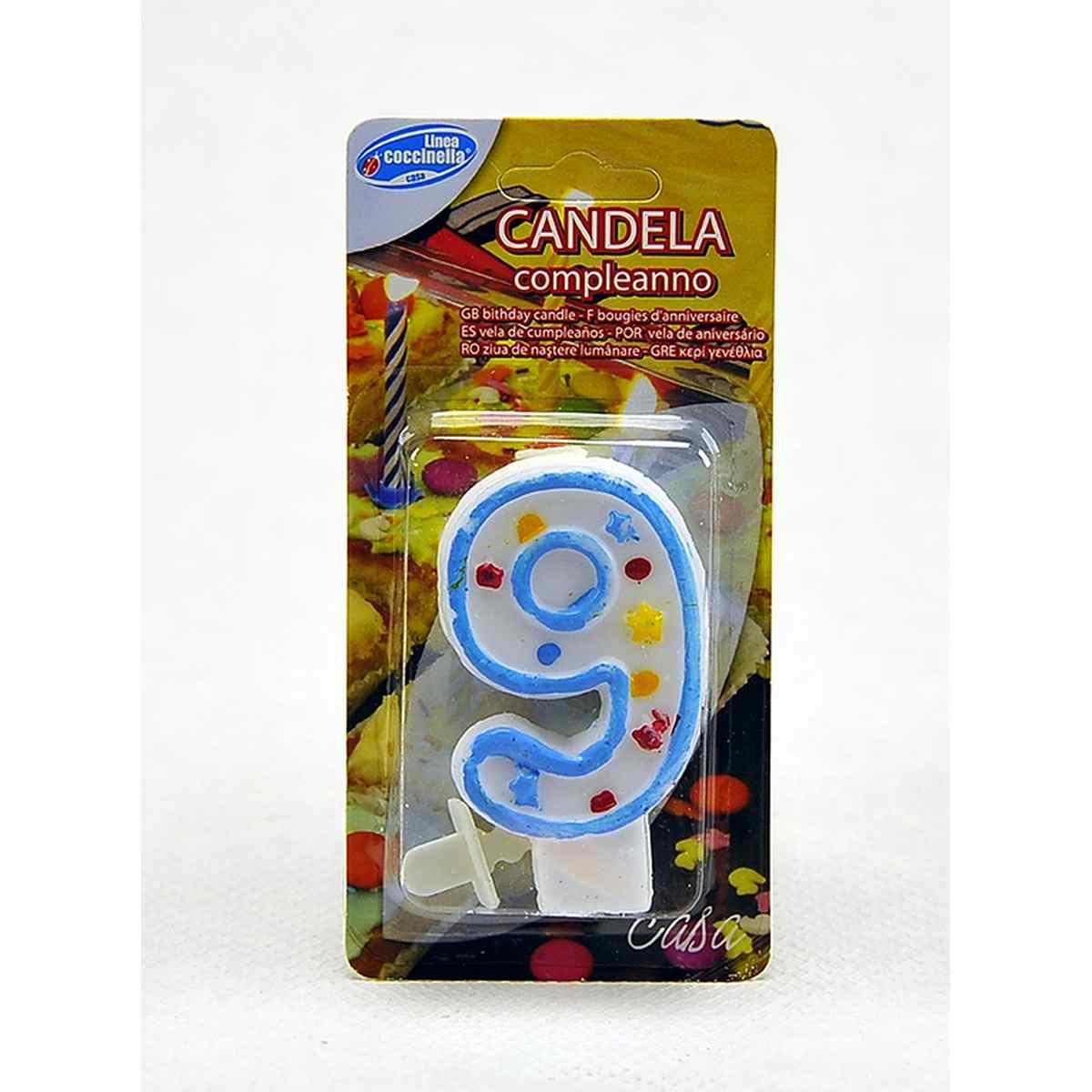 Candelina Compleanno N.9 3 Colori |M2 Store