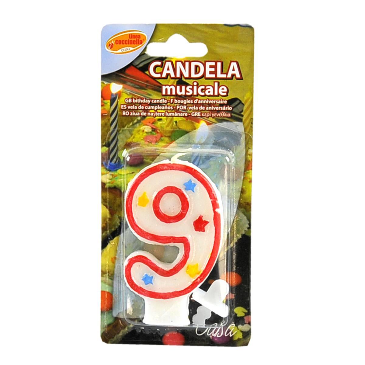 Candelina Compleanno N.9 Rosso |M2 Store