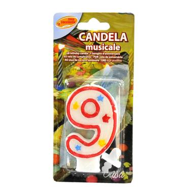 Candelina Compleanno N.9 Rosso |M2 Store
