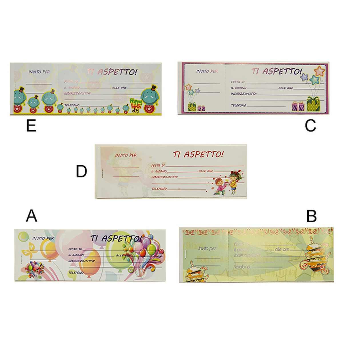 Biglietti Invito alla Festa Set pz.10 |M2 Store