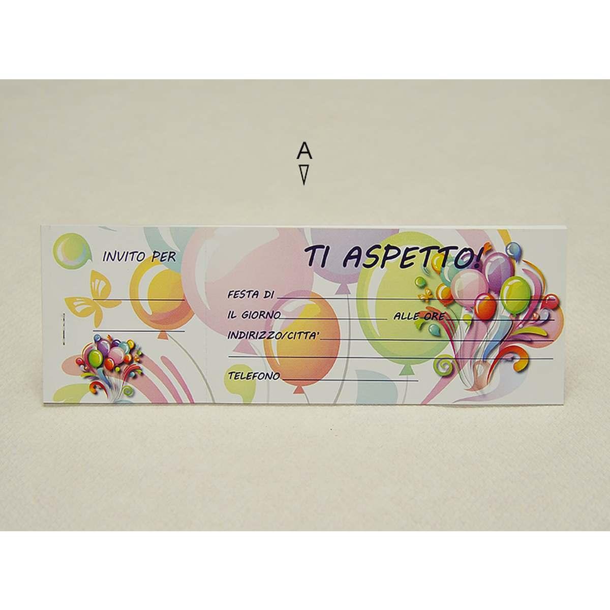 Biglietti Invito alla Festa Set pz.10 |M2 Store