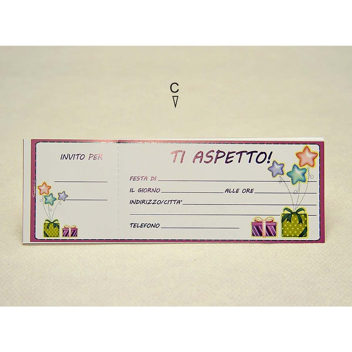 Biglietti Invito alla Festa Set pz.10 |M2 Store
