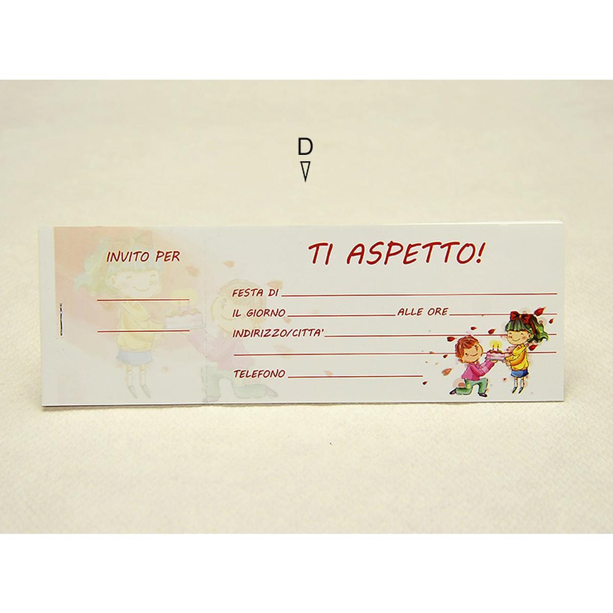 Biglietti Invito alla Festa Set pz.10 |M2 Store