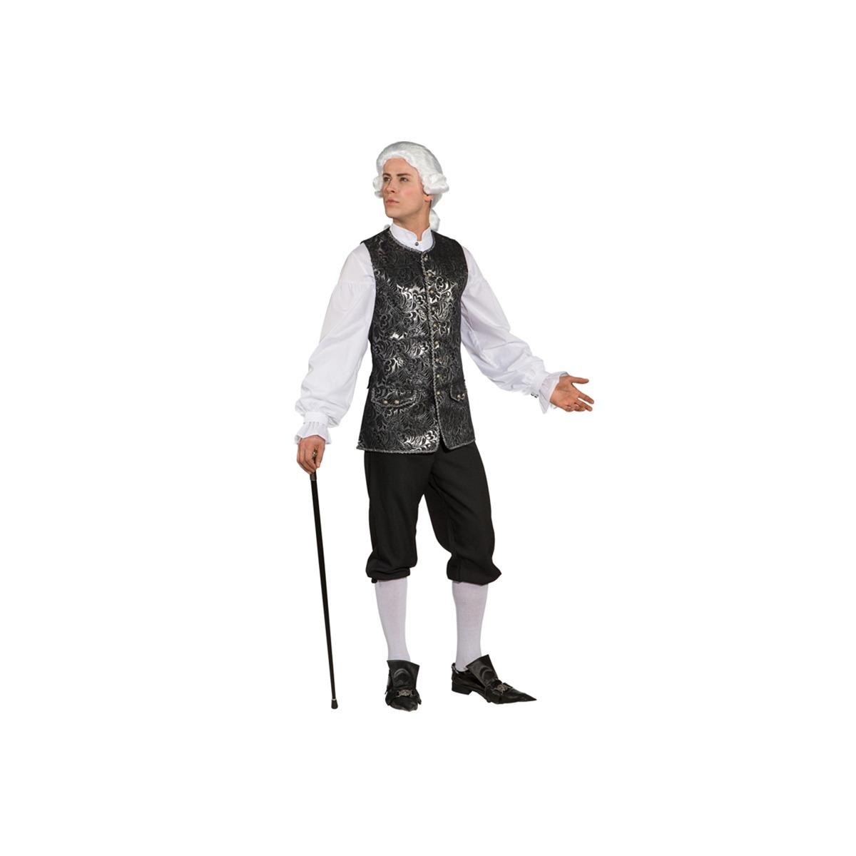 Costume Gilet Conte Nero Argento |Orlob