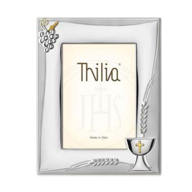 Cornice Arg. cm.13x18 Thilia Prima Comunione con Oro | Thilia