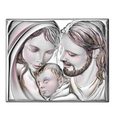 Quadro Sacra Famiglia Argento Color cm.34x28 | Thilia