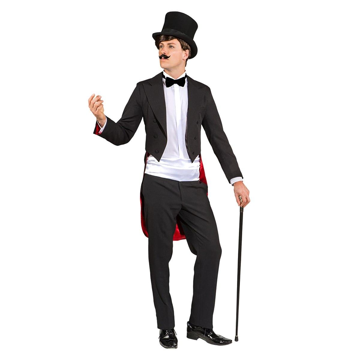 Giacca Frac Nera con Fodera Rossa |Orlob