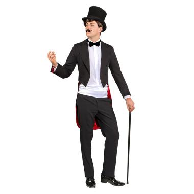 Giacca Frac Nera con Fodera Rossa |Orlob