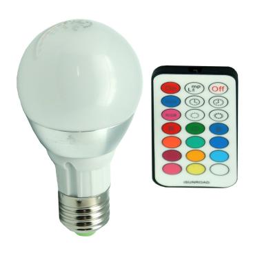 Lampadina E27 LED RGBW 8W con Telecomando | M2 Store