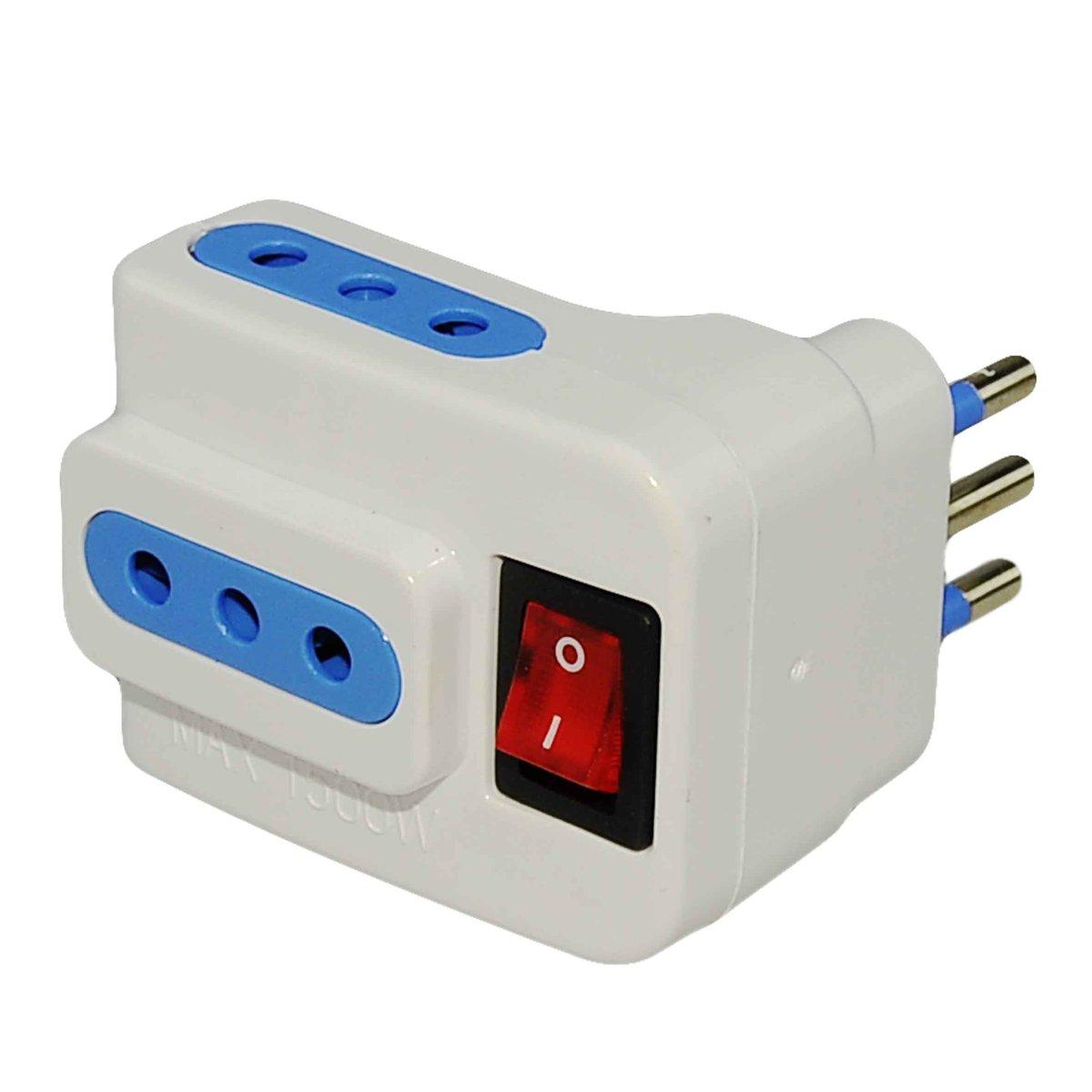 Adattatore Triplo Passo Stretto con Interruttore 10A | M2 Store