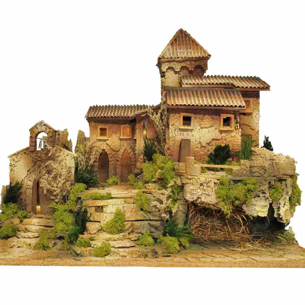 Paesaggio con Capanna Chiesa Terrazzo cm.70x45x52 | De Sisinno
