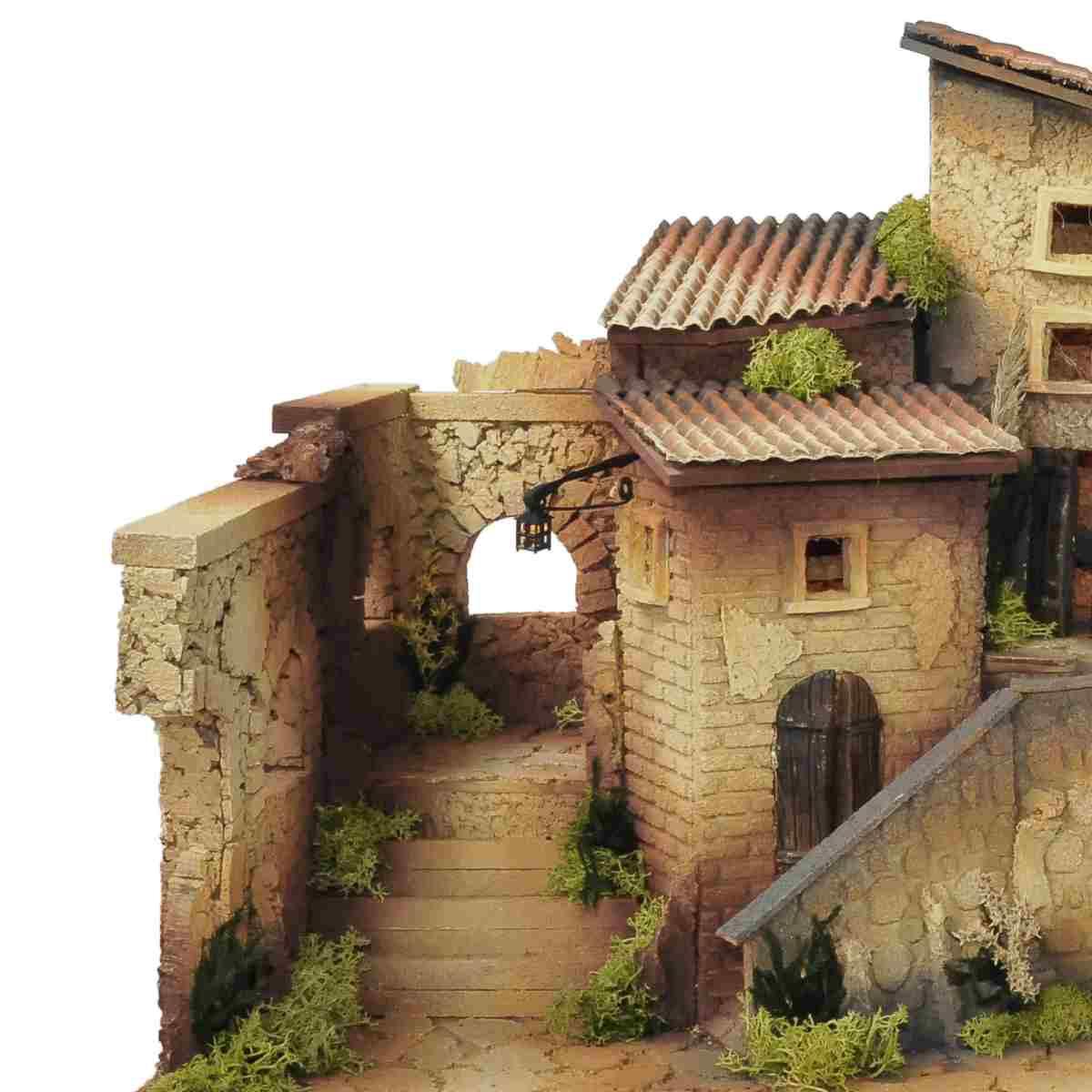 Paesaggio con Capanne Case Chiesa cm.70x40x38 | De Sisinno