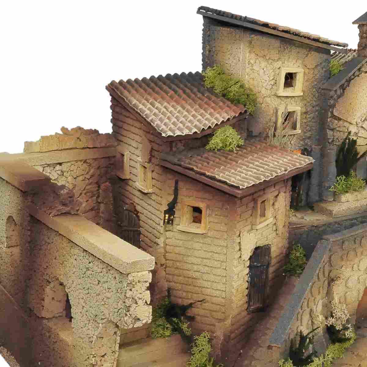 Paesaggio con Capanne Case Chiesa cm.70x40x38 | De Sisinno