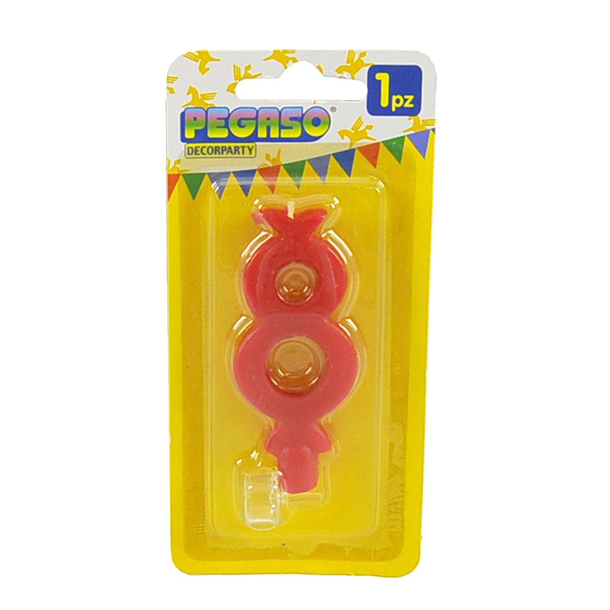 Candelina Compleanno N.8 Rossa |M2 Store