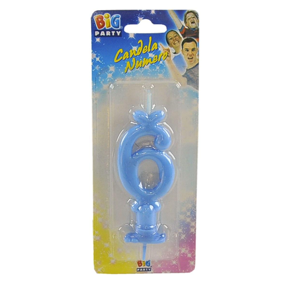 Candelina Compleanno N.6 Celeste |M2 Store