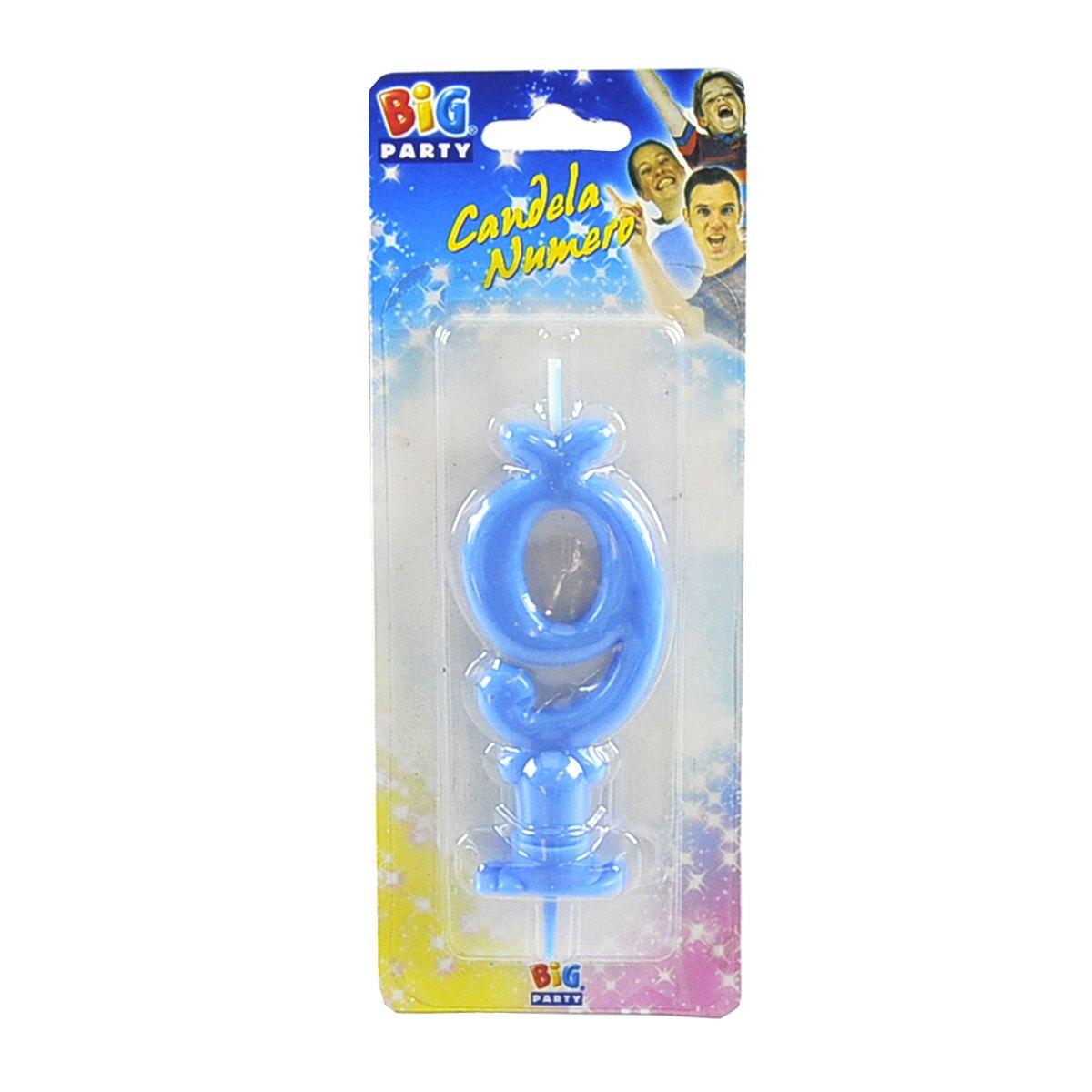 Candelina Compleanno N.9 Celeste |M2 Store