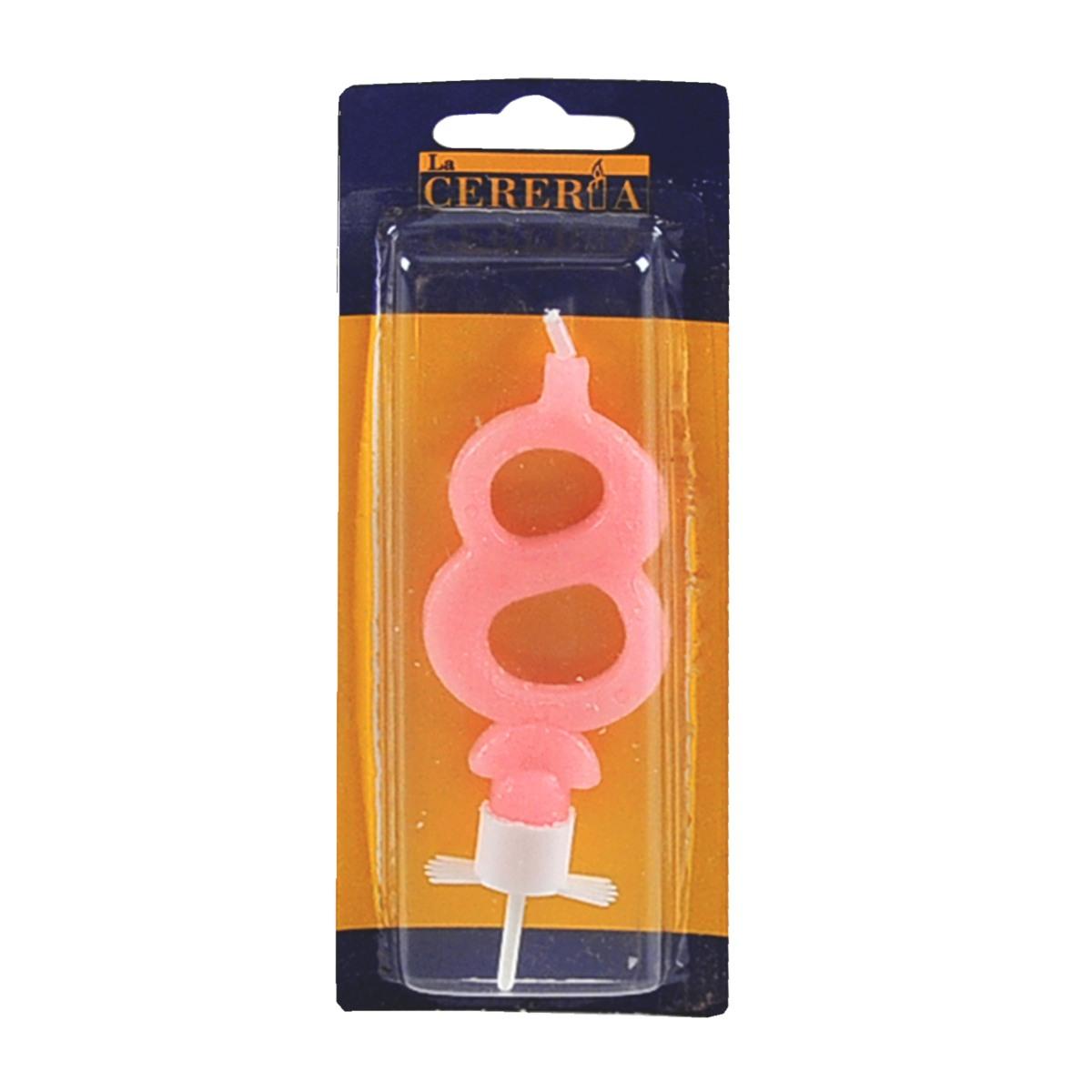 Candelina Compleanno N.8 Rosa |M2 Store