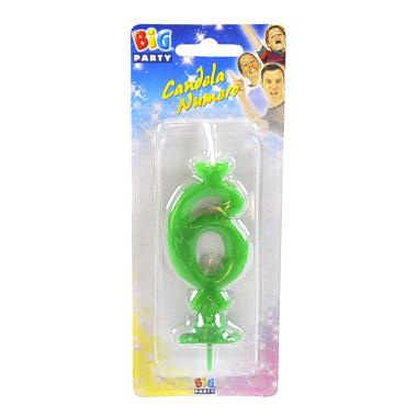 Candelina Compleanno N.6 Verde |M2 Store