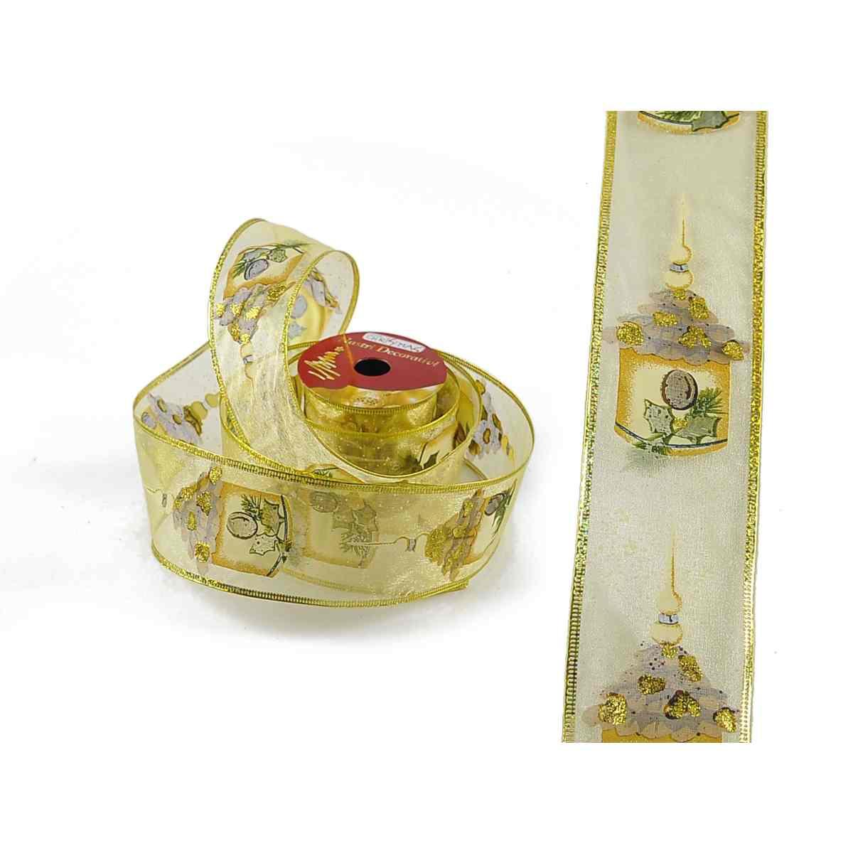 Nastro Organza Decoro Oro cm.300xh6,5 |M2 Store