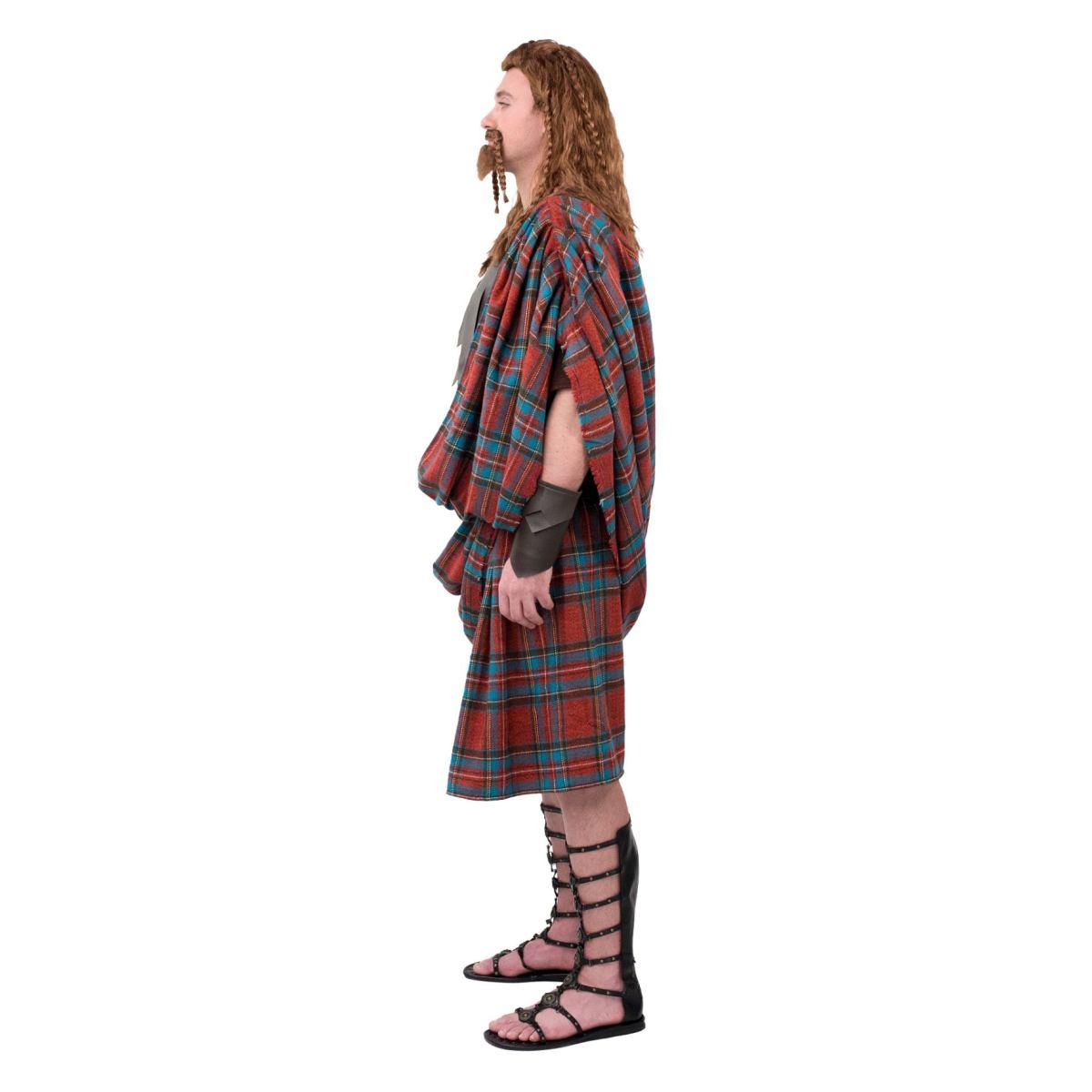 Costume Scozzese Highlander Quadri Bordeaux |Orlob
