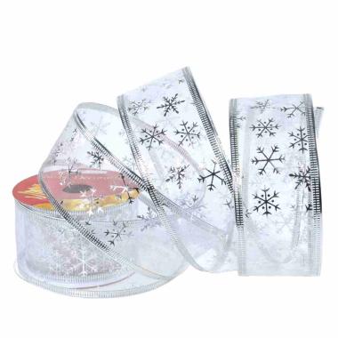 Nastro Organza Decoro Argento cm.270xH5