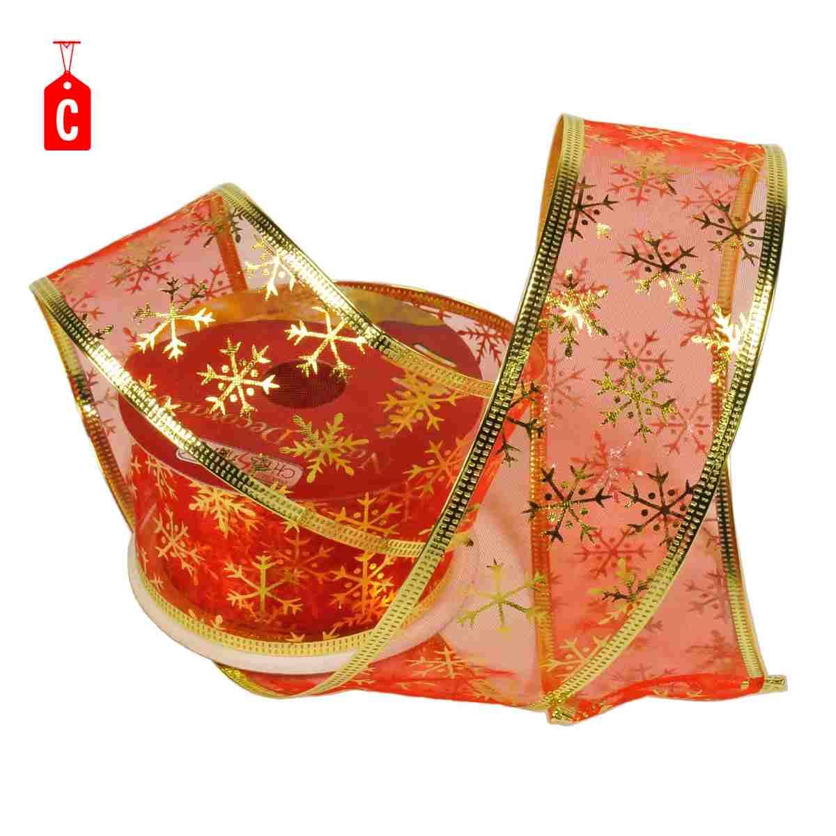 Nastro Regalo Natale 5,0xmt.2,7 Rosso 4 Modelli |M2 Store