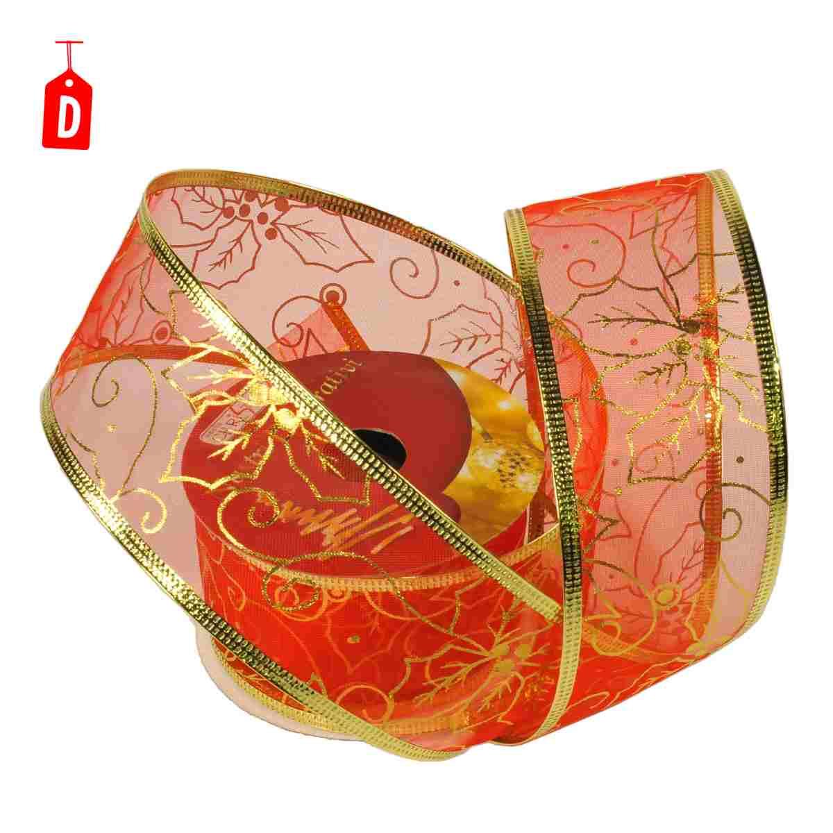 Nastro Regalo Natale 5,0xmt.2,7 Rosso 4 Modelli |M2 Store