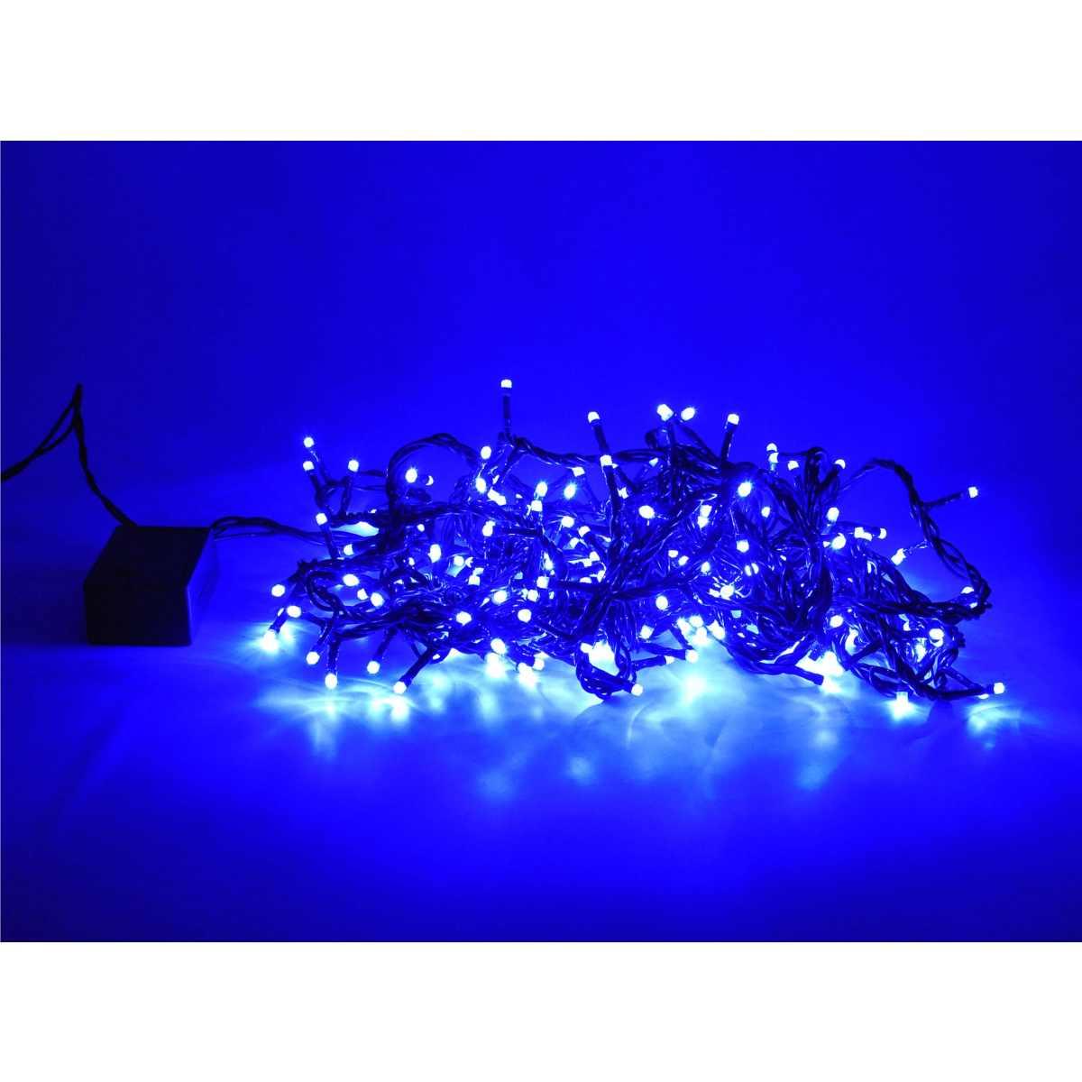 Luci Interno 240 Led Blu 8 Giochi di Luce