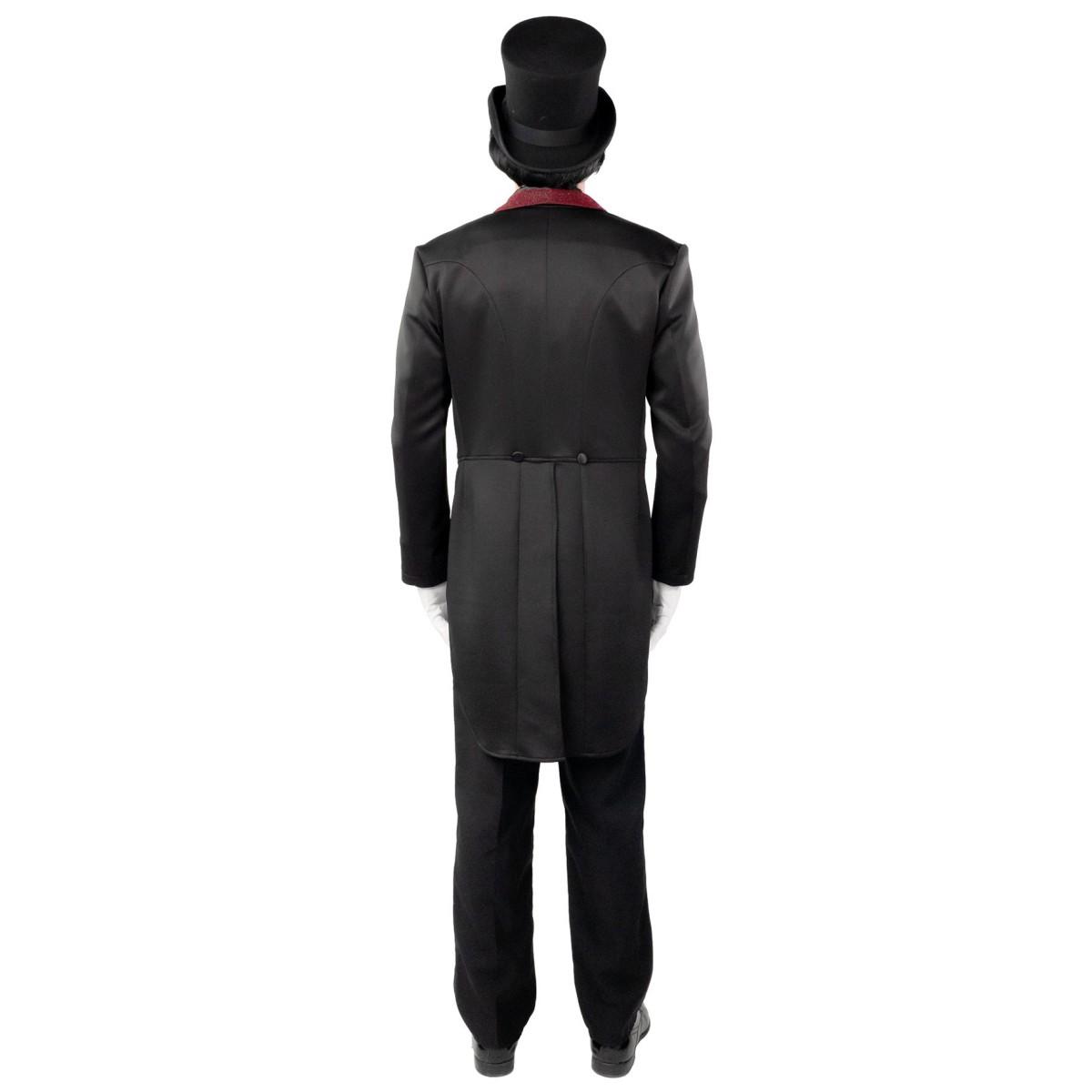 Giacca Frac Nera con Collo Rosso |Orlob