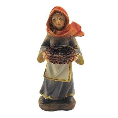 Statua cm.6 Donna con Cesta Vuota | M2 Store