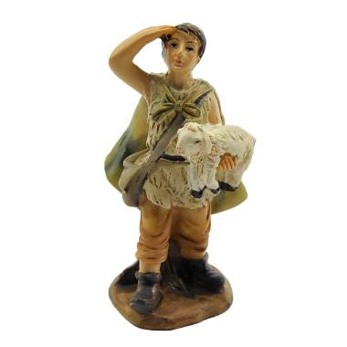 Statua cm.6 Pastore con Agnello in Braccio | M2 Store