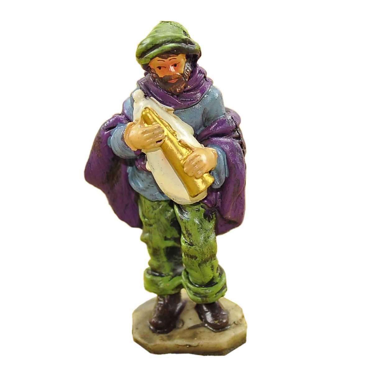 Statua cm.9 Zampognaro con Zampogna | M2 Store