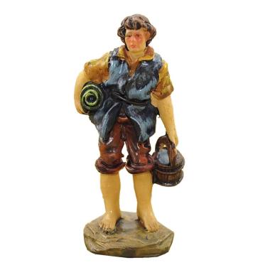 Statua cm.9 Pastore con Coperta e Secchio | M2 Store