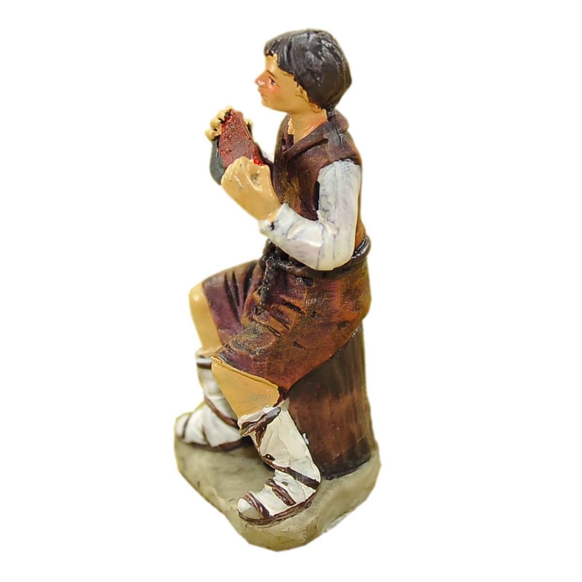 Statua cm.9 Pastore con Fetta di Anguria | M2 Store