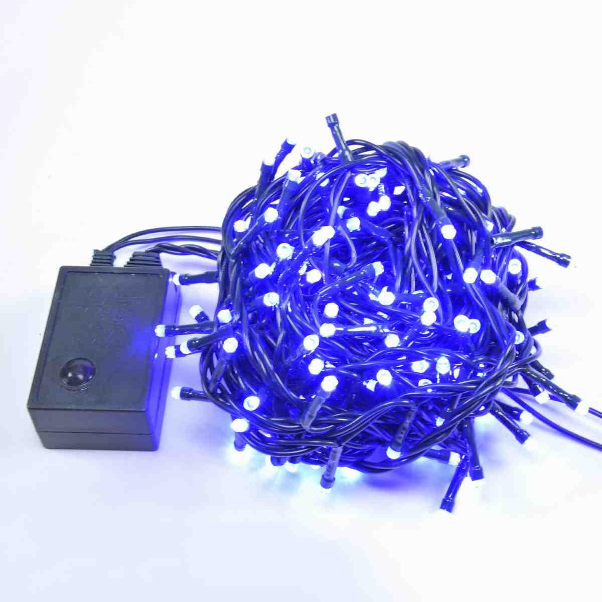 Luci Interno 180 Led Blu 8 Giochi di Luce